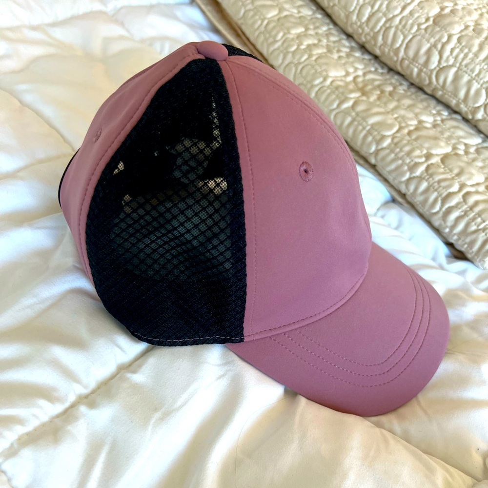 🍋 LuLuLemon Pink Black Mesh Panel Baseball Cap 0S 🍋
